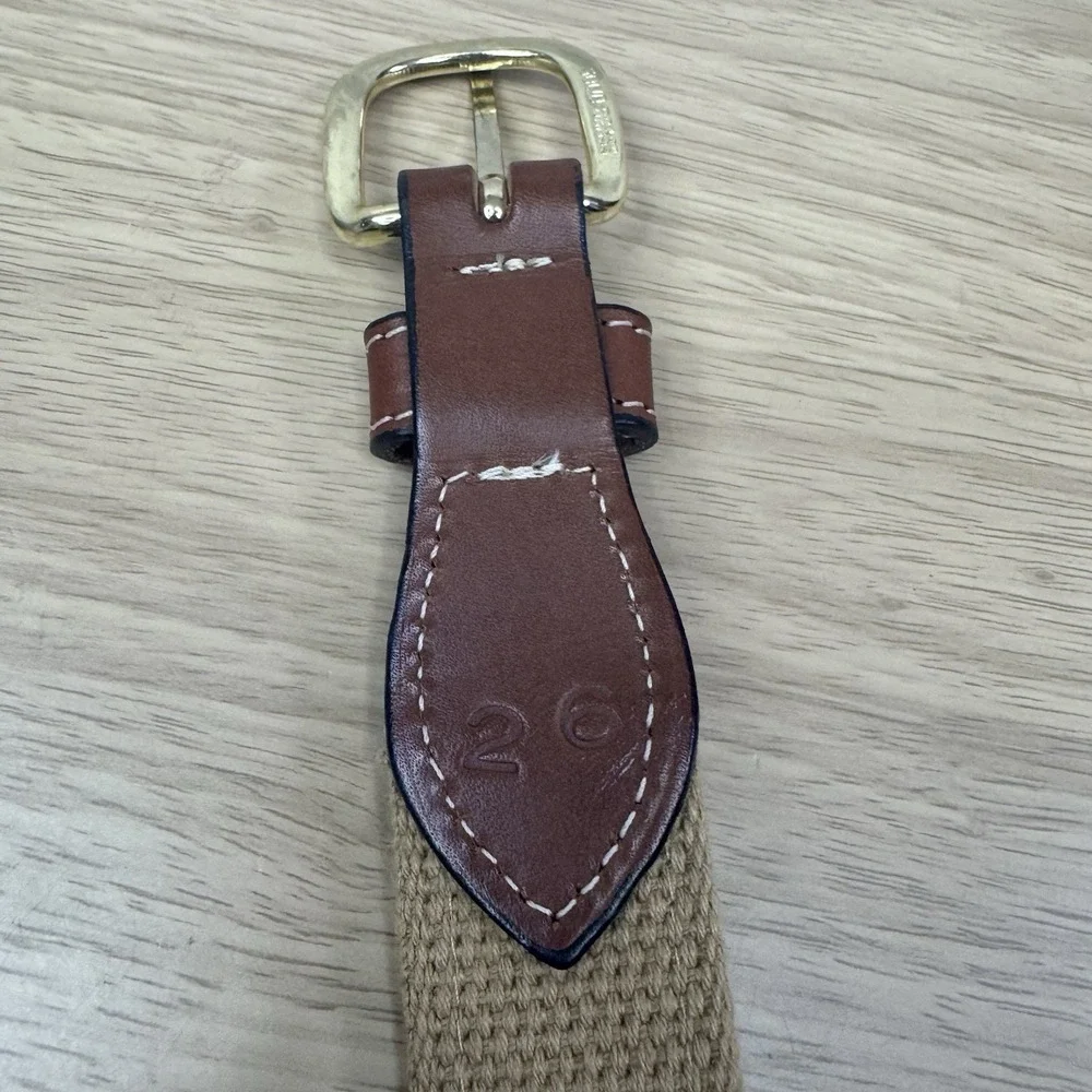 Leather Canvas Golf Belt  Boy's Size 26 Mahi Saltwater Fish Print Fishing Youth